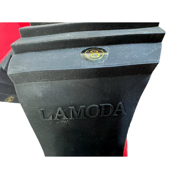 DOLLS KILL Lamoda Those Days Power Trip Chunky Platform Heels Red Patent Leather - Picture 12 of 12